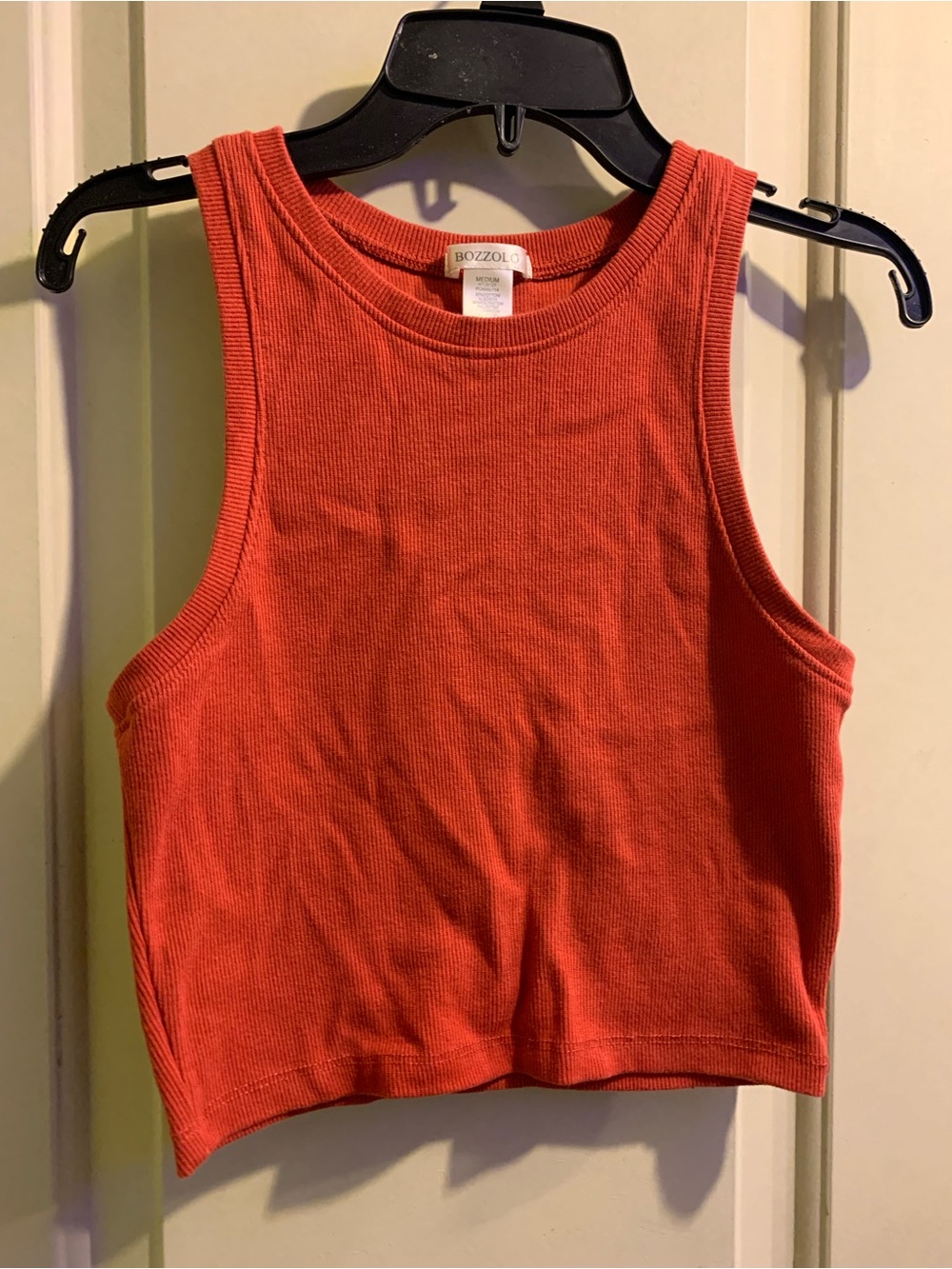 Bozzolo Burnt Orange Cropped Tank Top